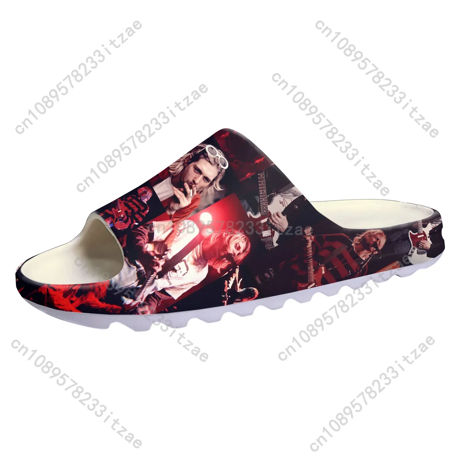 Kurt Cobain Soft Sole Slippers Hoogwaardige Home Klompen Aangepaste Step on Water Schoenen Heren Dames Tiener Strand op Shit Sandalen