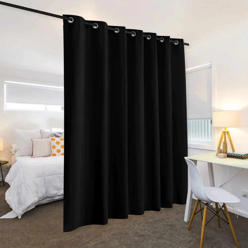 Blackout Space Divider Curtain, 10ft x 9ft, for Bedroom Patio Sliding Door Locker Room Privacy Darkening