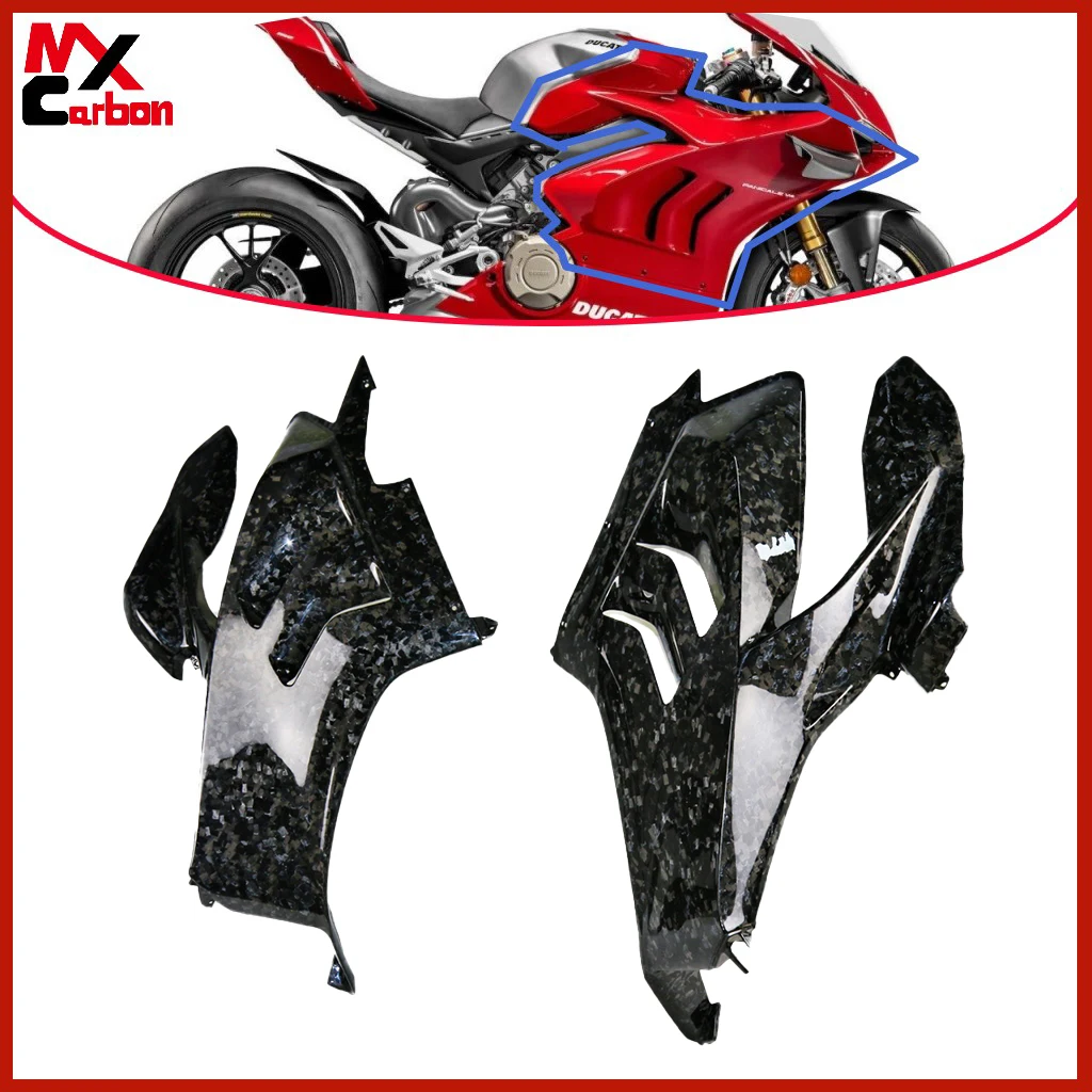 Motorcycle Side Plates Side Plane Fairing Accessories Full Carbon Fiber For DUCATI Panigale V4 V4S V4R 2018-2021