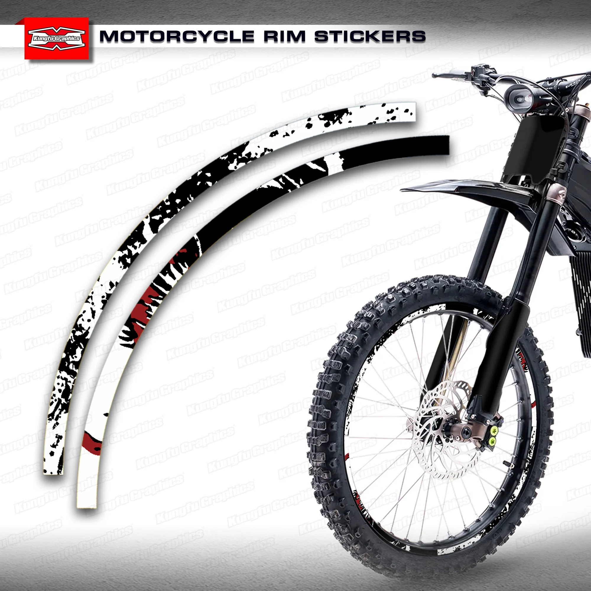 

KUNGFU GRAPHICS Wheel Rim Sticker for Ultra Bee , F19"-R19" & F19"-R18" , Tape