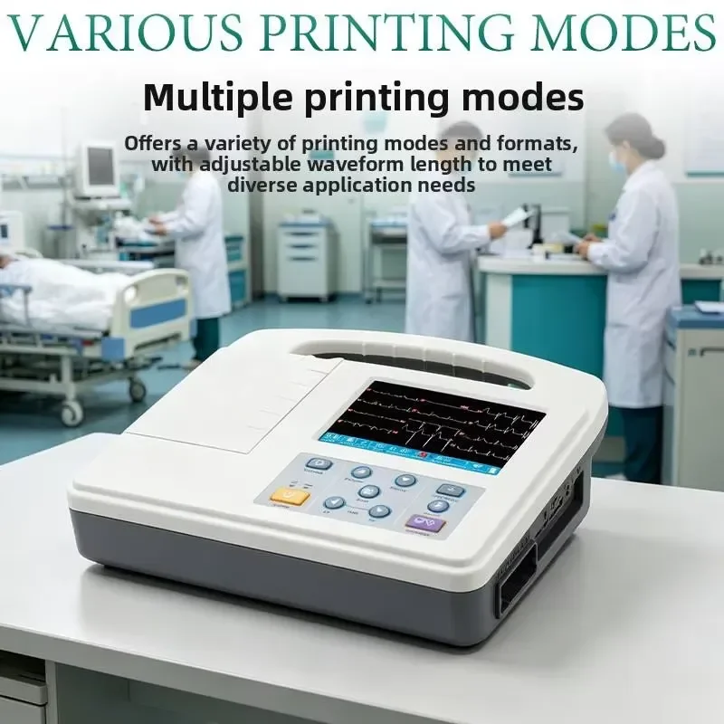 Portable 3 Channel Machine 80mm Record Rechargeable 250 Cases Storage Auto Interpretation USB PC Software Optional