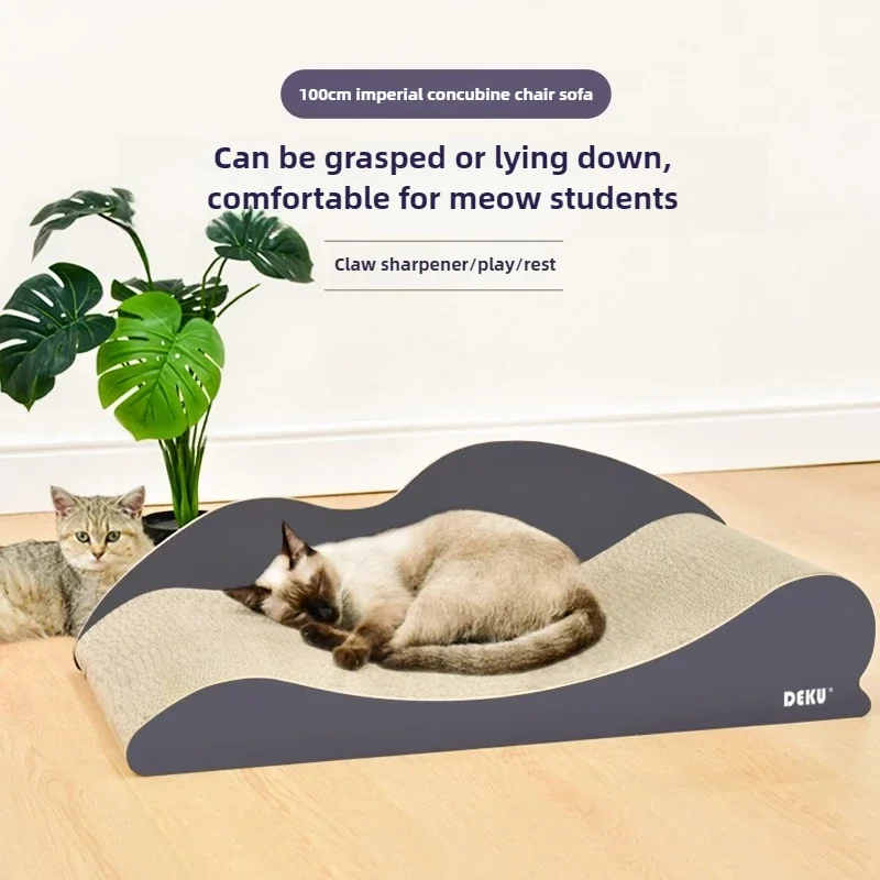 Large Cat Couch Bed Ultimate Cardboard Scratching Lounge Durable Cat Scratcher Cat Furniture Feline Relaxation Spot