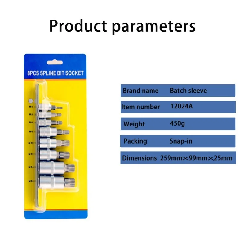Imagem -04 - Xzn 12 Ponto mm Triplo Quadrado Spline Bit Soquete Conjunto M4-m16 para Torque Chave de Soquete Catraca Peças