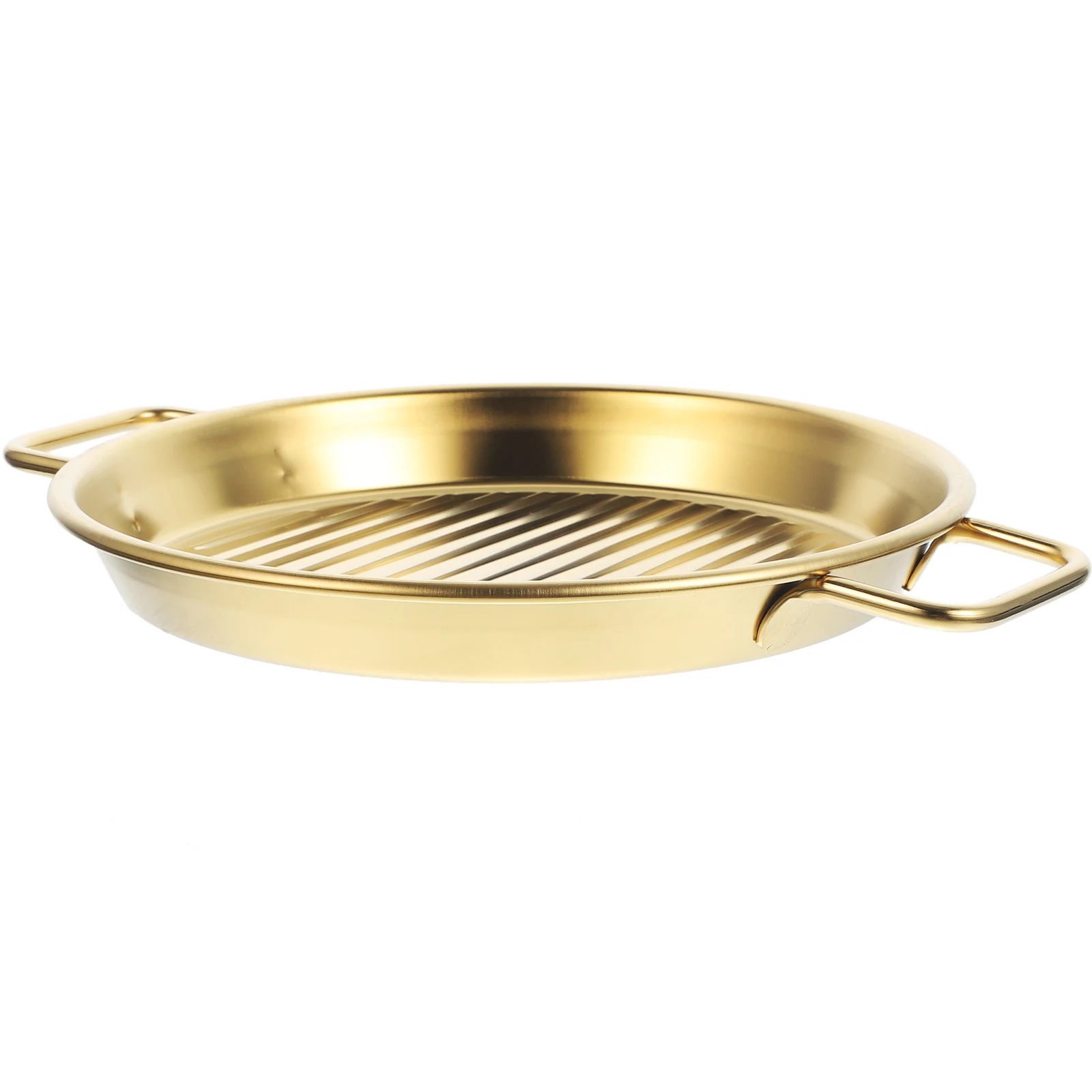 

Stainless Steel Drain Pan Trays H 18CM Golden Color Snack Tray for Fried Chicken Potato Strips Serving Plates
