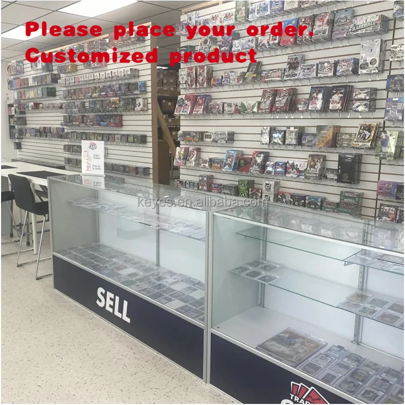 custom.Shopping Hobby Station-Display Rack Trading Card Games Floor Stand Metal Construction Adjustable Eco-friendly Promoti
