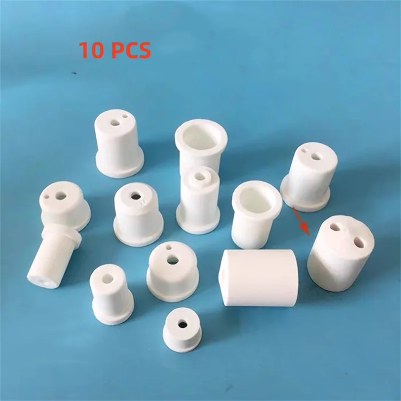 Grânulos Isolantes Cerâmicos para Tubo de Aquecimento Elétrico T-case Alta Temperatura Plugue Cerâmico 10 Pcs