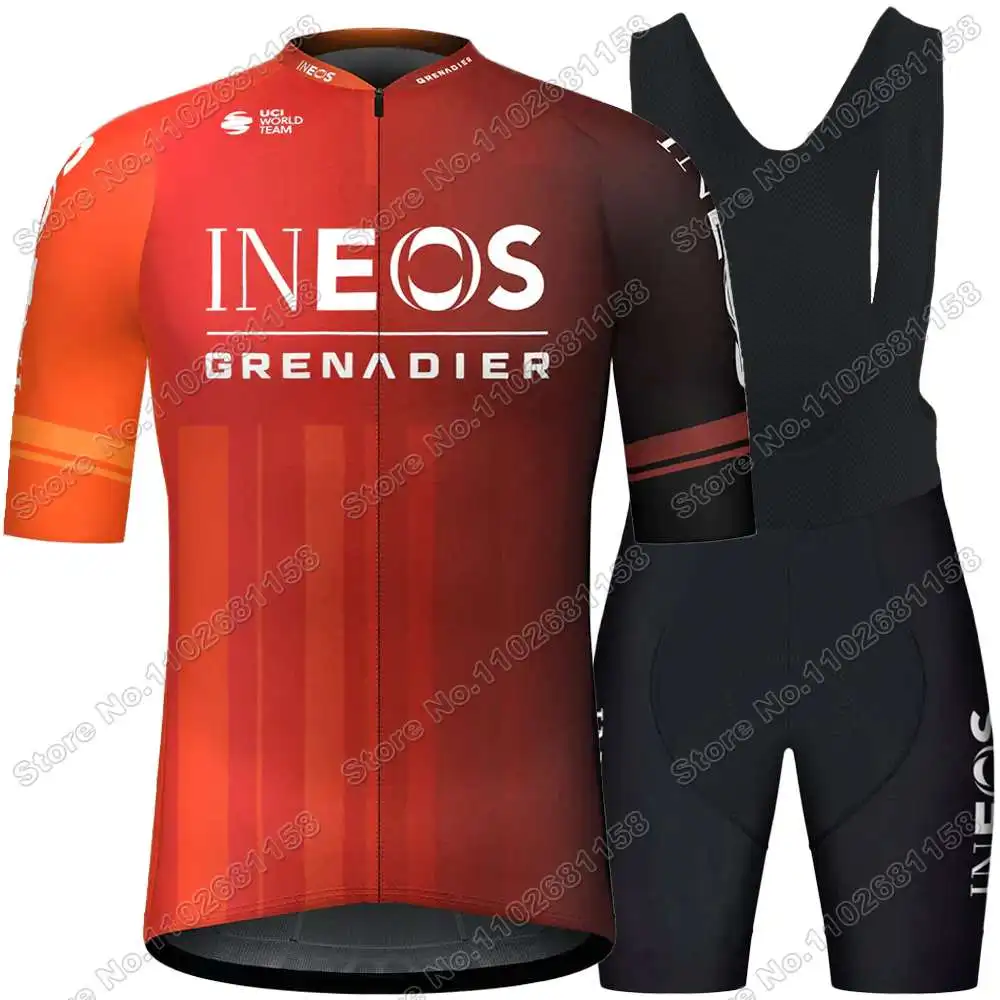 2024 Team Ineos Grenadier Cycling Jersey Set Summer Cycling Clothing Men Kit Road Bike Shirt Suit Bicycle Bib Shorts MTB Maillot