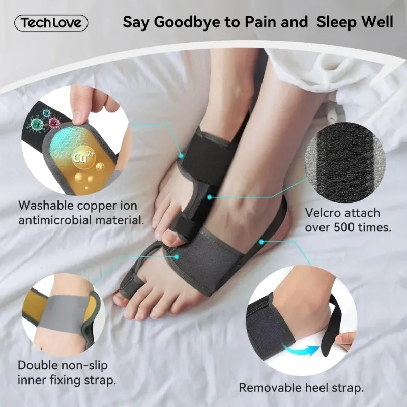 

Tech Love Hallux Valgus Corrector Toe Straightener Best for Toe Alignment and Bunion Pain Relief Foot Care Tools