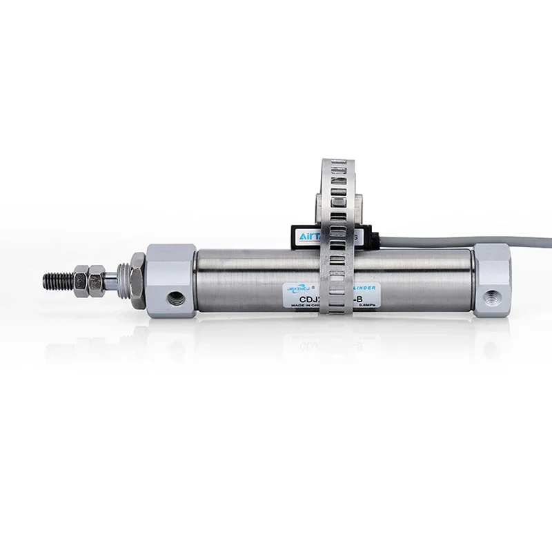 CDJ2B Type Mini Pneumatic Air Cylinders Stainless steelr Pen type cylinder 10/16mm Bore 10/15/20/25/30/35/40/50/100/125mm Stroke