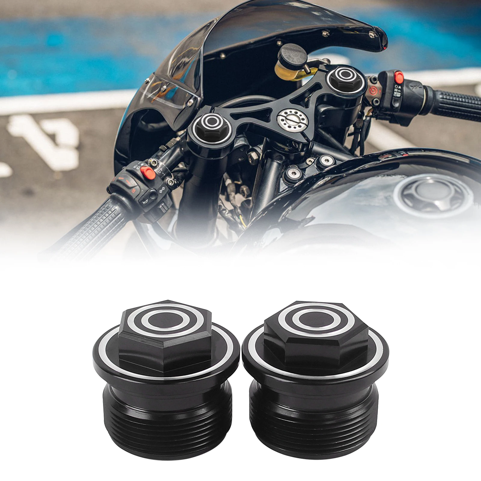 

Motorcycle Black 39mm Anodized Fork Tube Cap Bolt For Harley Sportster XL 1200 883 1987-2016 FXR 1991-2005 FXDL