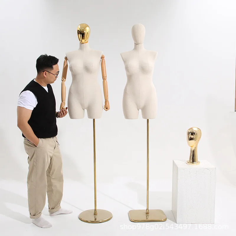 Full body display stand Women's half body window stand Fat MM big butt clothing store Large size women's clothing