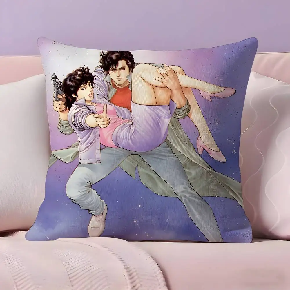 C-city Hunter P-PRIVATE EYES كيس وسادة كيس وسادة فائق النعومة صديق للبشرة نسيج سحابة مثل الراحة وسحاب مخفي