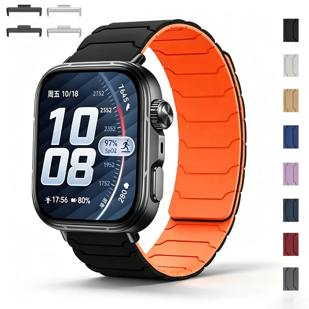 Magnetisches Silikonarmband für HUAWEI Watch Fit 5 5Pro Sportarmband für Huawei Watch Fit 3 4 4Pro Smartwatch Armband Zubehör