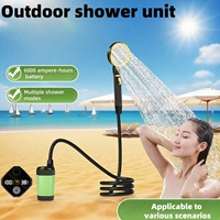 Portable Outdoor Shower 6000mAh Digital Display Camping Showerhead With Type-C Dual Mode Compact Design