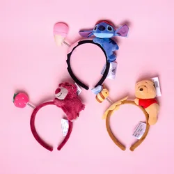 Disney Amusement Park Hair Hoops Stitch Berry Bear Cartoon Plush Hair Hoops Headband Hair Accessories