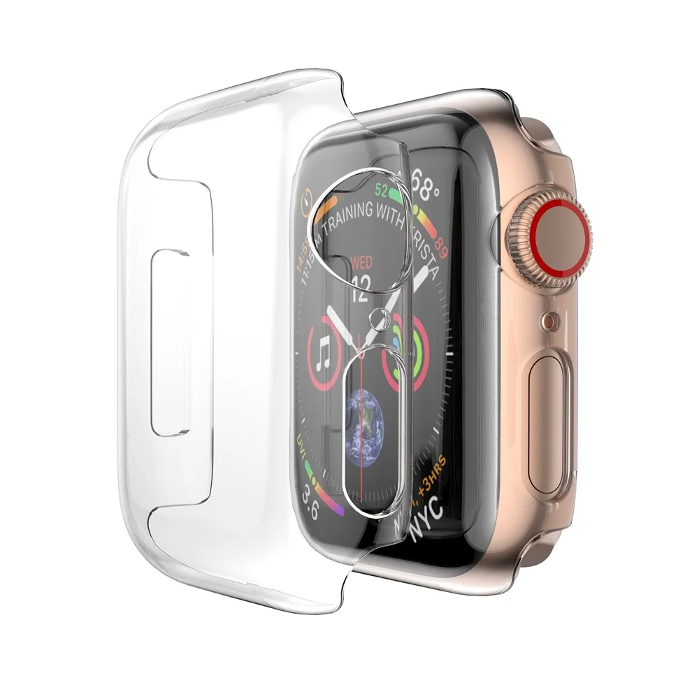 360 Cover For Apple Watch Case 7 6 SE 5 4 3 2 41MM 45MM 42MM 38MM Soft Clear TPU Screen Protector For iWatch 7 6 5 4 3 44MM 40MM