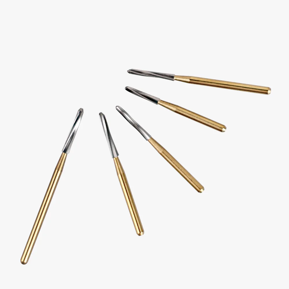 ELIJAH 5Pcs/Box FG Dental Tungsten Carbide Burs Dental Endo-Z Carbide Burs Dental Drills Carbide Burs Tungsten Bone Cutters Tool