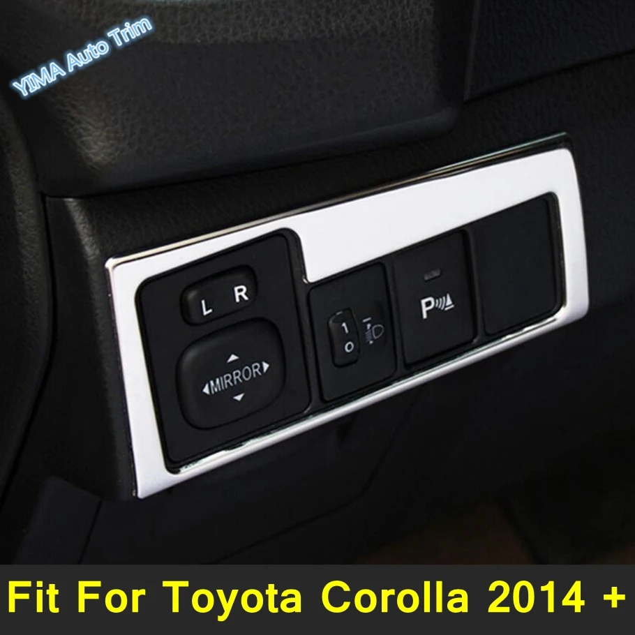 

Matte Auto Styling Head Fog Light Lamp Switch Button Panel Cover Trim Fit For Toyota Corolla 2014 2015 2016 Interior Accessories