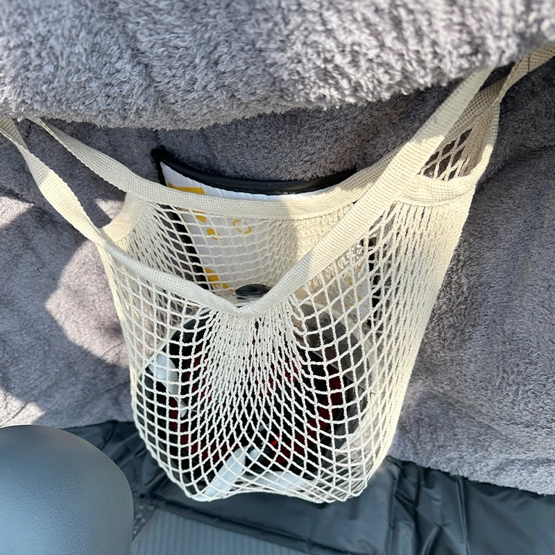 Electric Vehicle Mesh Pocket, Front Pocket, Helmet Storage Bag, Hard Hat, Full Helmet, Half Helmet, Artifact, Tote Bag Storage