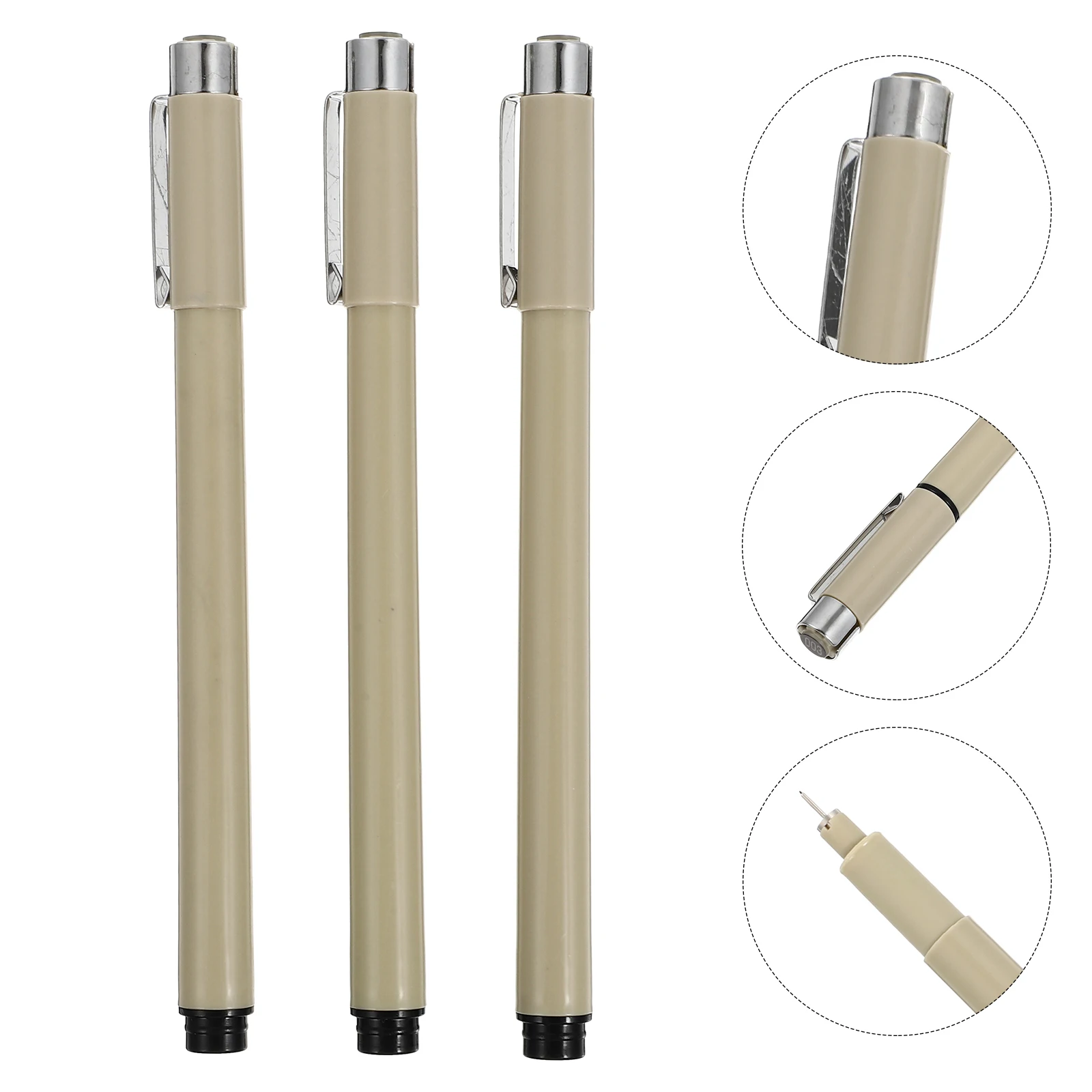 

3pcs Pens Art Drawing Doodling Premium Water-Based Ink Fine Line Marker Pen Quick Dry No Hook Line Pens For