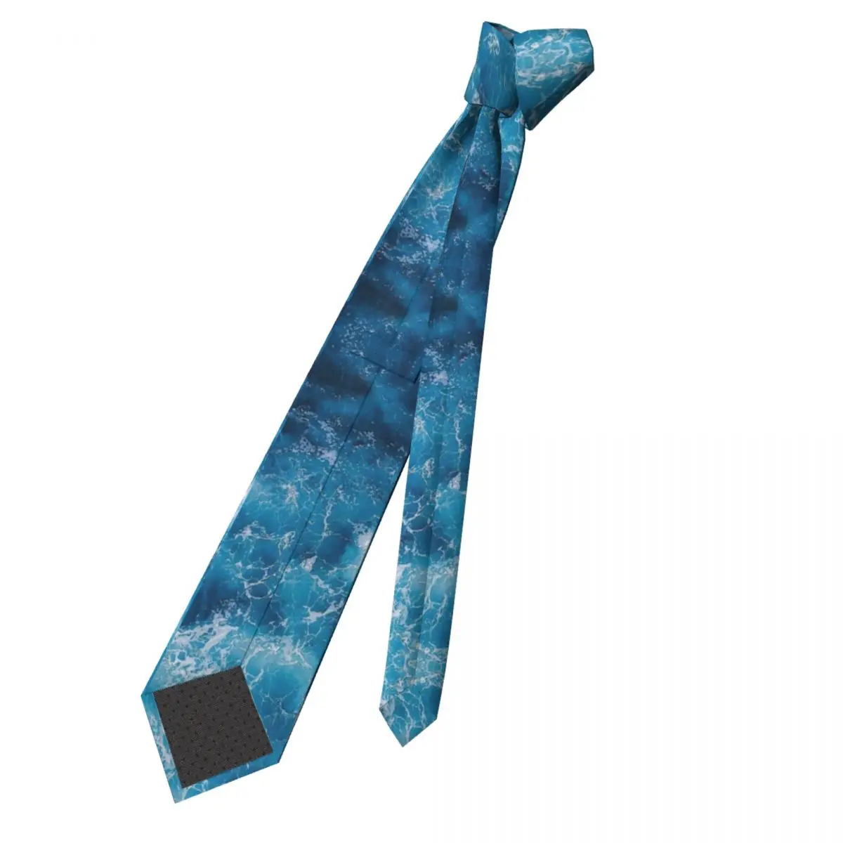 Blue Ocean Waves Neckties Men Women Polyester 8 cm Sea Water Fishing Neck Ties Mens Fashion Wide Accessories Gravatas Business