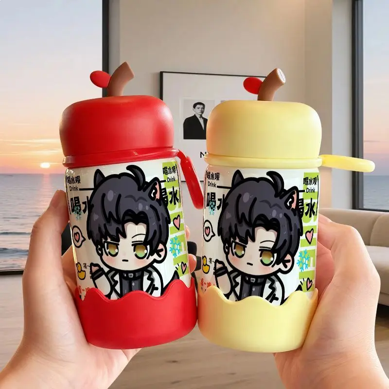 Em estoque amor e espaço profundo anime 2025 jogo cos zayne unissex 15x6.5cm dos desenhos animados copo de água isolado de aço inoxidável presente