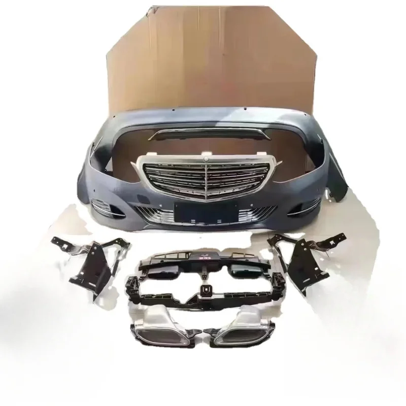High Quality Old To New Conversion Body Kit Fit For E Class Includes Front Bumper Grille Headlight Hood Exterior Modification