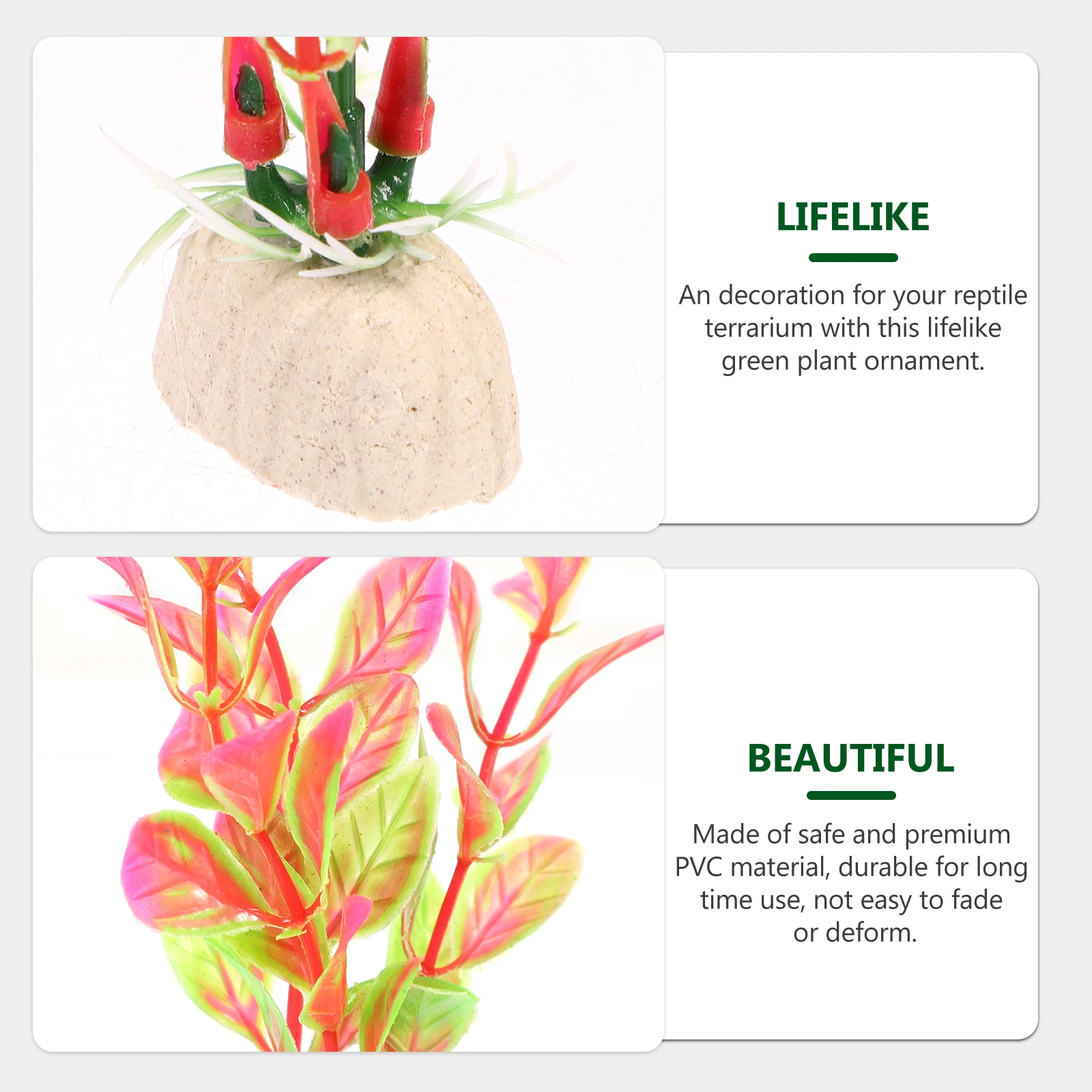 

20pcs Aquarium Plastic Plants Fake Aquatic Grass Artificial Fish Tank Decorations Durable Pvc Lifelike Landscape