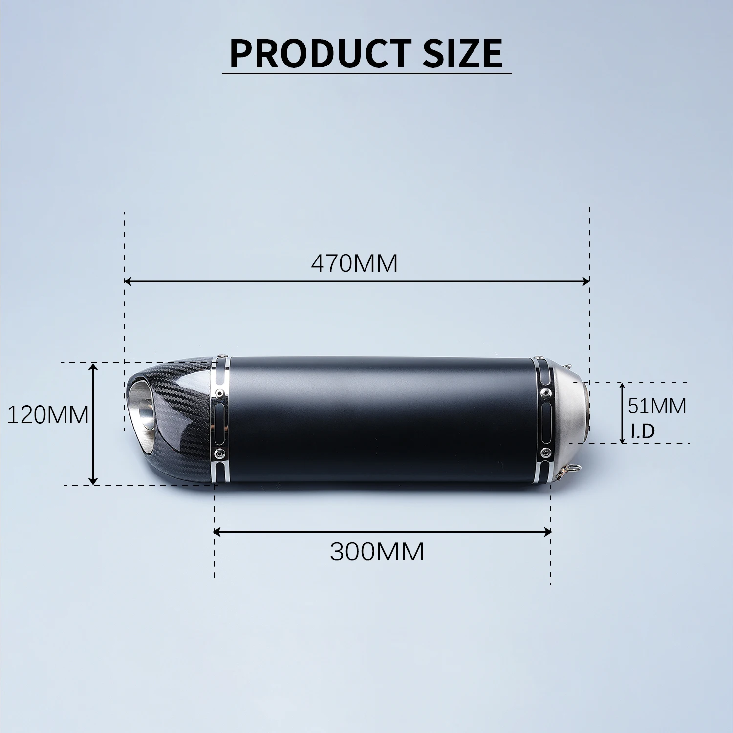 

Универсальный глушитель-выхлоп для мотоциклов с плоским отверстием, модификация хвостовой секции, подходит для различных моделей, соединительный, накладной.