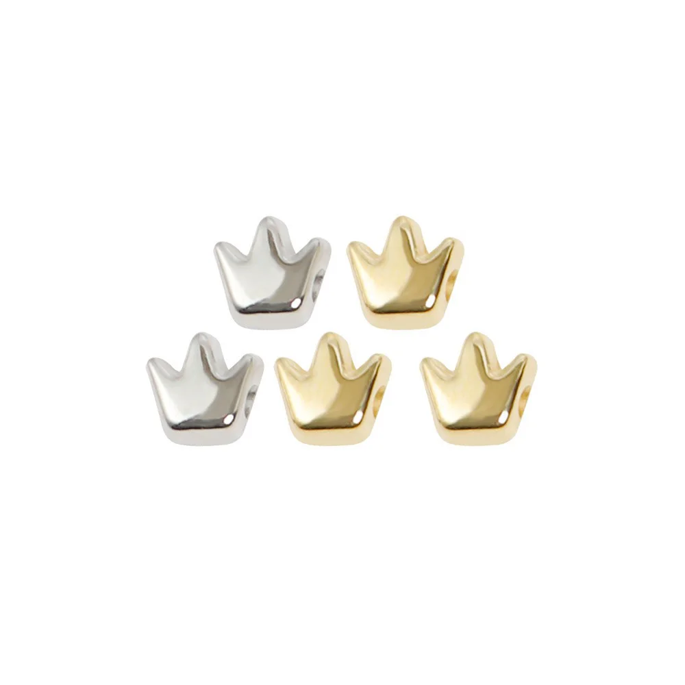 100Pcs CCB Crown Shape Spacer Loose Beads for DIY