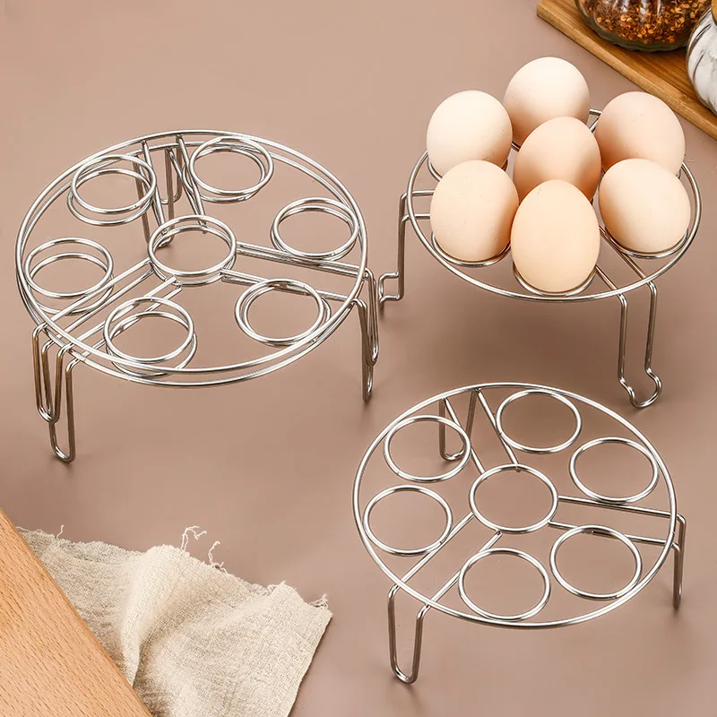 Stackable Egg Steamer Stand Rack Tray Multi Holes Stainless Steel Cook Pot Egg Rack Steamer