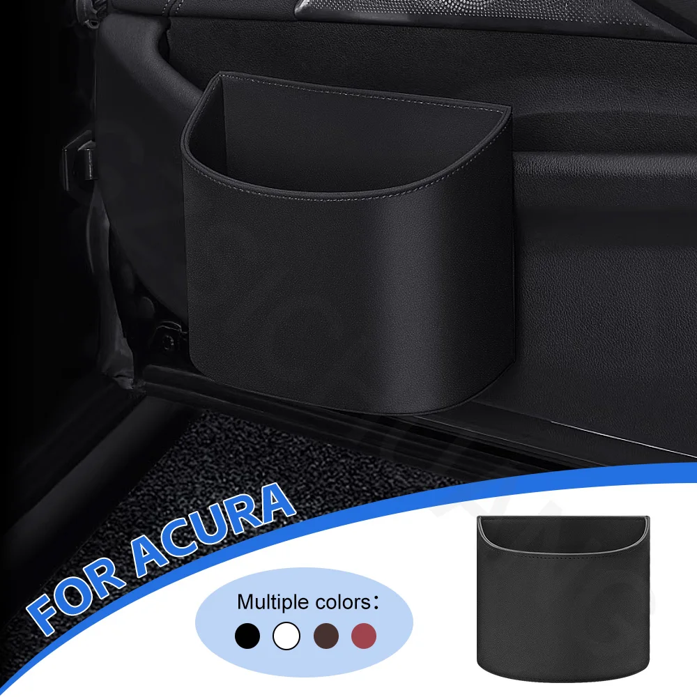 

Car Trash Can Suspended Trash Can Car Leather Storage Bucket For Acura MDX TSX CDX ILX ZDX NSX TL TLXL RL RLX Car Accessories