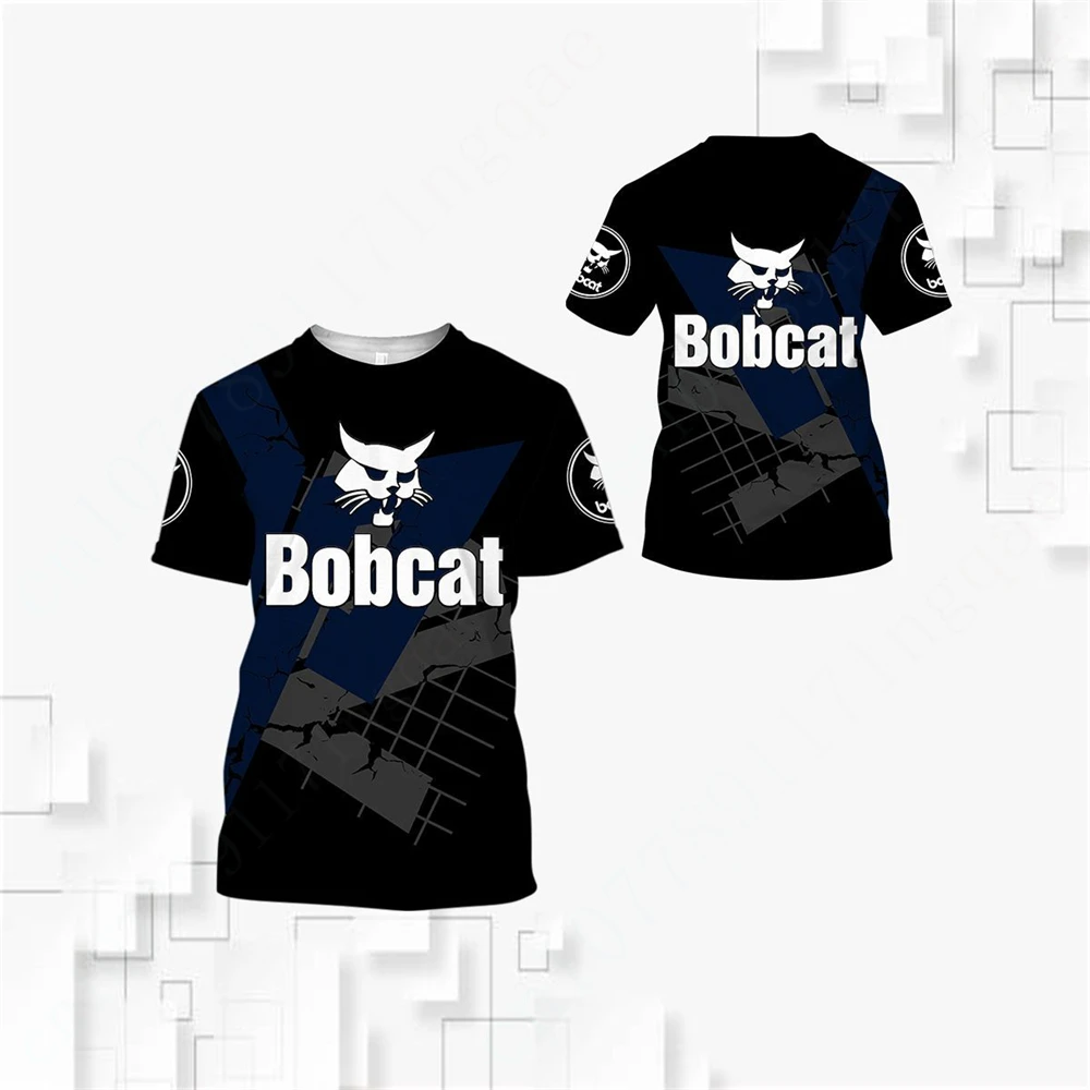 Bobcat Casual Oversized T-shirt Quick Drying Short Sleeve Top Unisex Clothing Harajuku T-shirts Anime T Shirt For Men Women