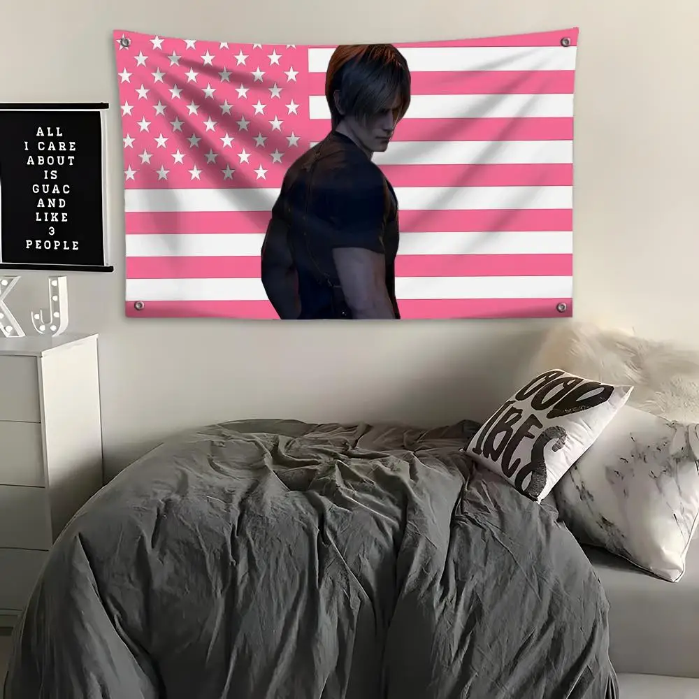L-leon K-KennedyS Flags Custom Camping Outdoor Garden room Bedroom Decor Party Backdrops Wall Art Family Gifts
