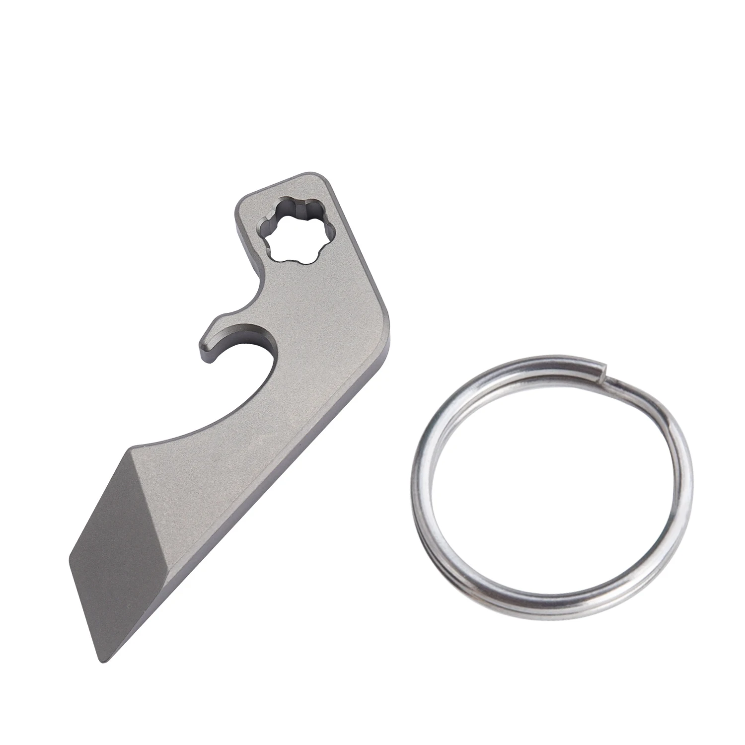 Titanium Alloy EDC Multitool Portable Hand Tool Set Pry Bar Bottle Opener Metric Wrench Pocket Keychain Multi-function EDCTool view 6