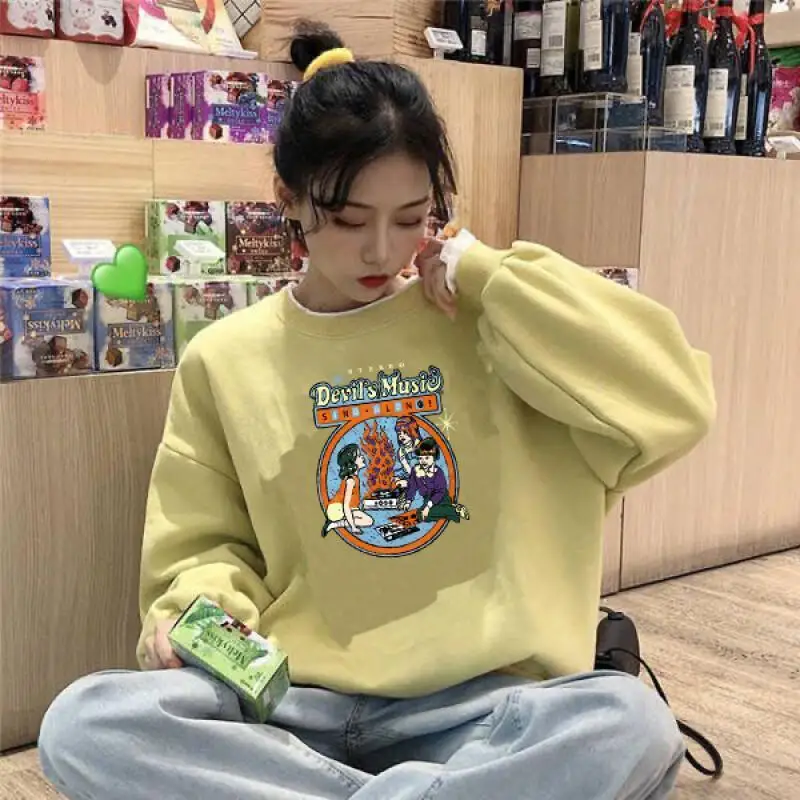 

Фальшивая флисовая толстовка из двух предметов, женская осенне-зимняя новая свободная корейская студенческая куртка с героями мультфильмов, топы, женская одежда, внешняя торговля