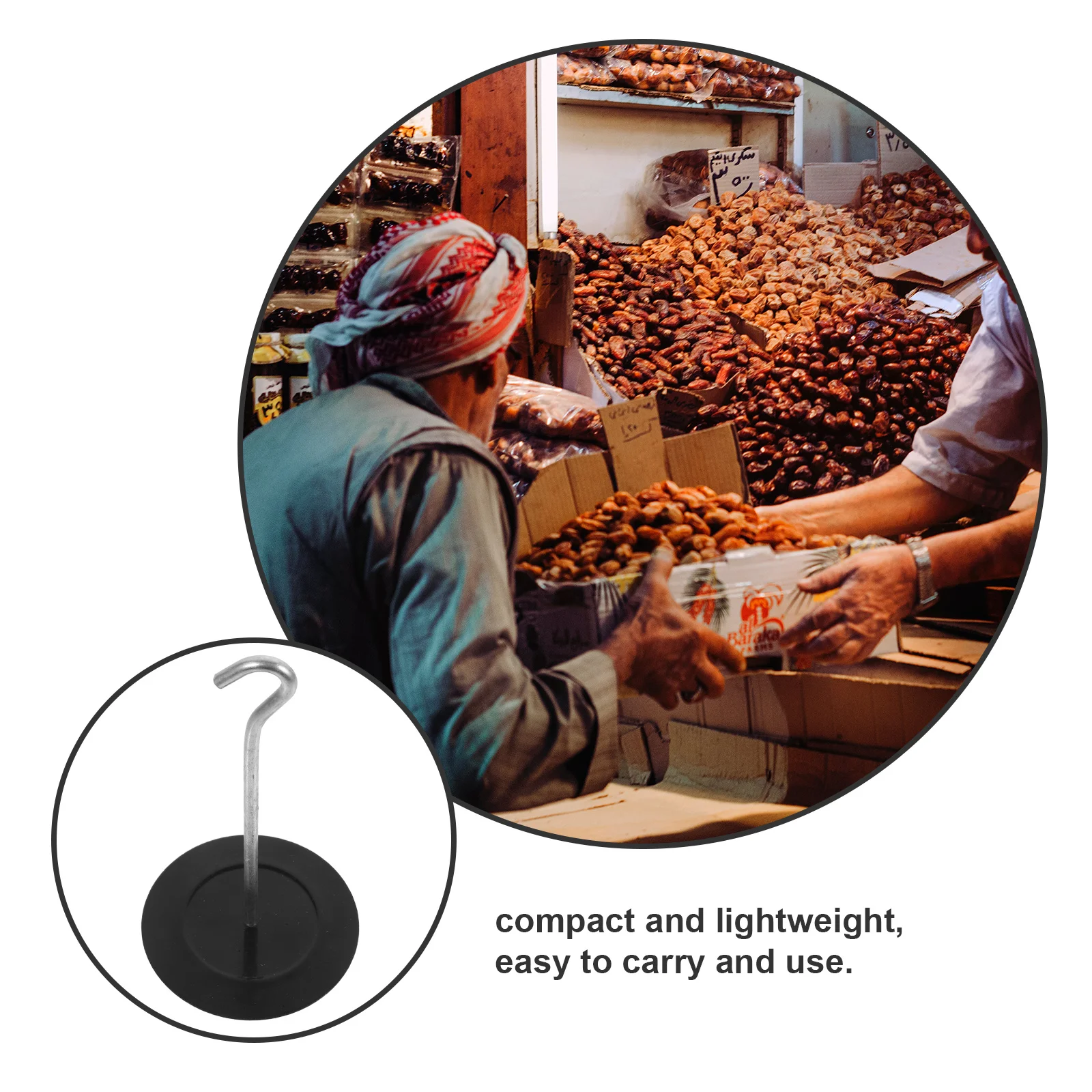 

Mechanical Scale Weights Hook 50kg Portable Precision Luggage Holder Metal Wall Hanging Accessories Analog Scales Traditional