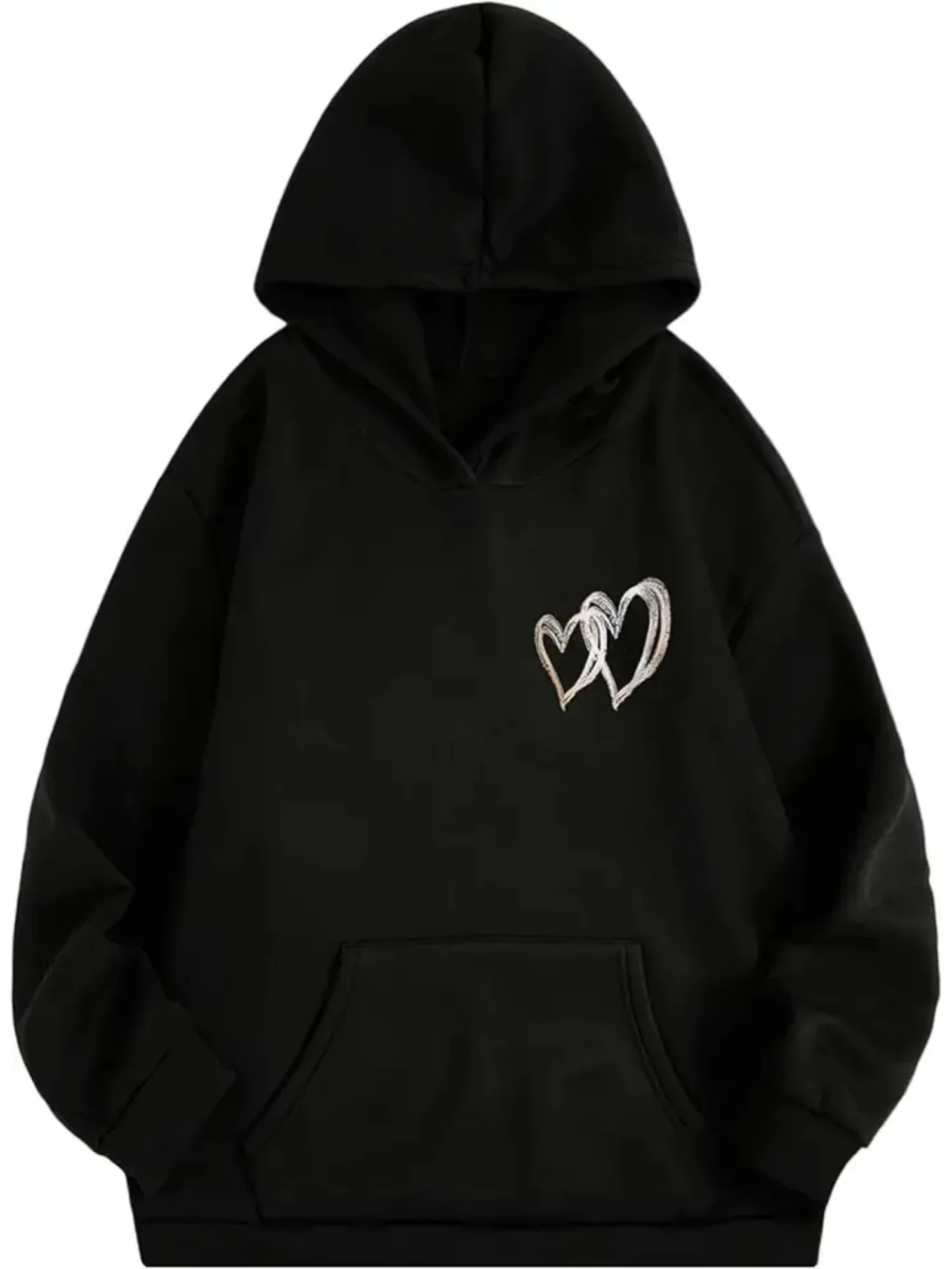 

Мужской и женский топ с принтом больших размеров, свободный повседневный, мягкий, удобный и дышащий, свободный пуловер с капюшоном для занятий спортом на открытом воздухе