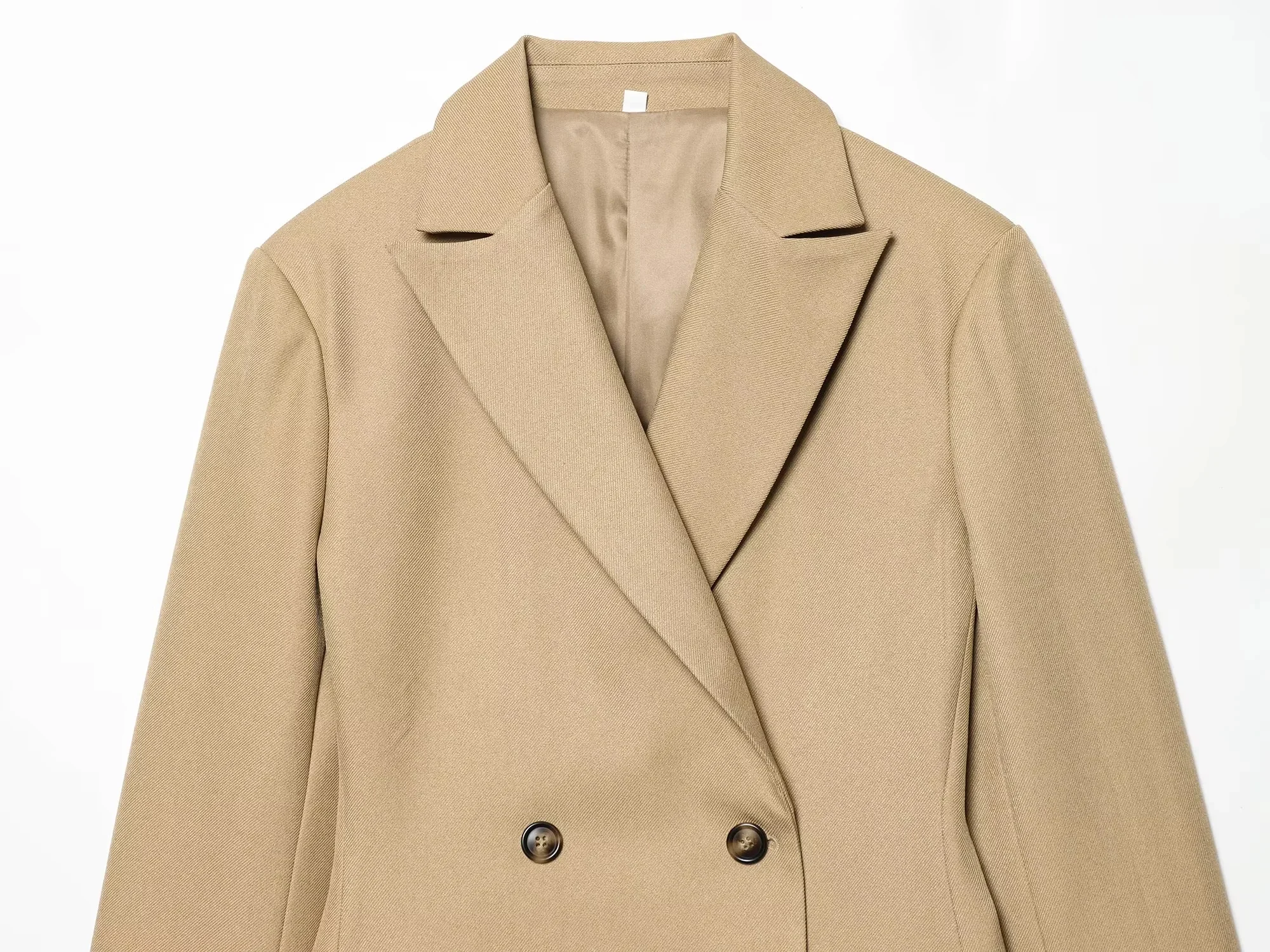 KONDALA Office Lady Chic Women Blazer Suit Double Breasted Long Sleeve Blazer Long Zipper Pants New Fashion 2026 Spring Suit