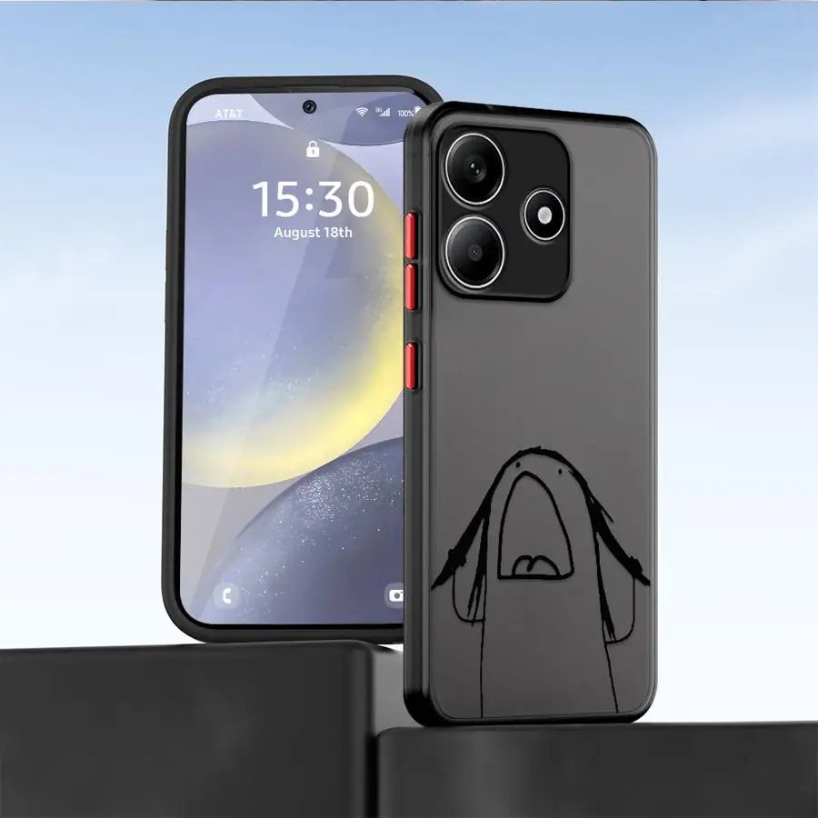 Casing untuk Xiaomi Redmi A4 9 10 14C 12C A1 A2 Plus 13C K40 Pro Penutup Belakang Ponsel Seni Lucu Menarik