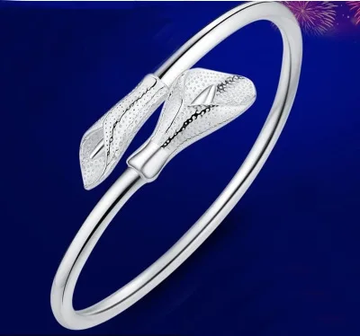 925 Sterling Silver S925 Pure Silver Bangle Classic Simple Style Hypoallergenic Durable Daily Wear Elegant Fine Jewelry Gift