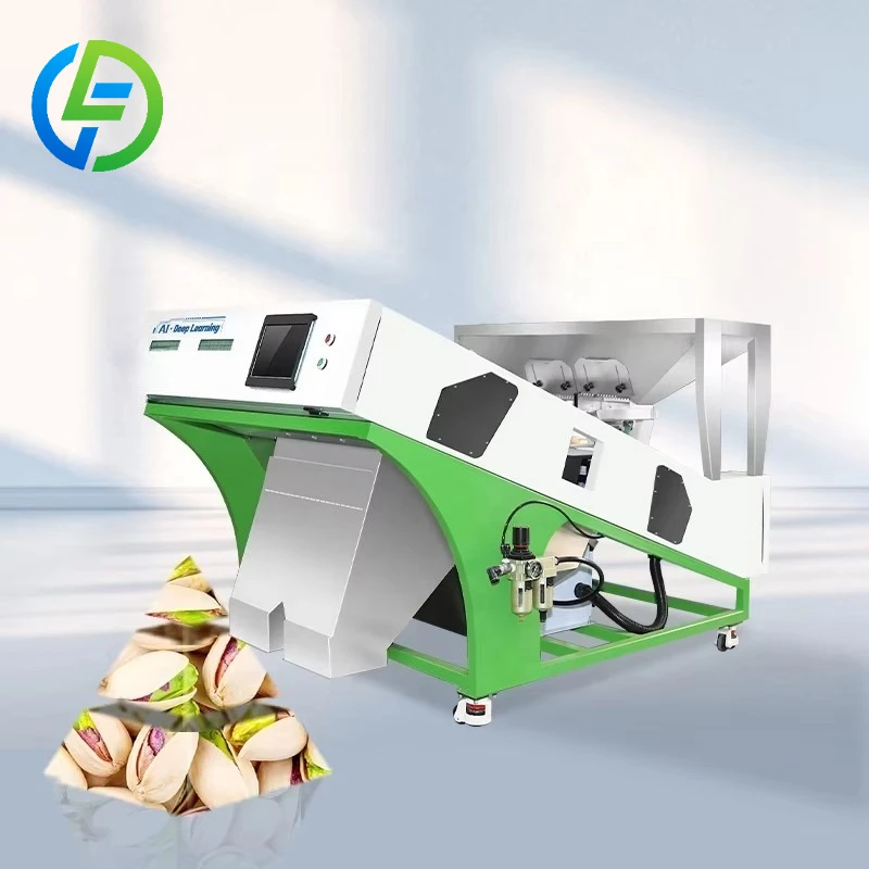 Deposit Smart 2-Chute AI Pistachio Color Sorter 99.9% Accuracy Industrial-Grade Deep Learning Magnetic Levitation APP Remote