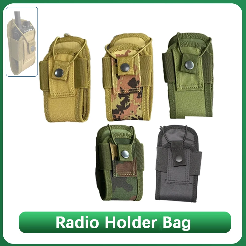 MSC-20H Tactical Molle Walkie Talkie Radio Holder Pocket Portable Interphone Holster Carry Bags Pouch Waist Bag For UV-5RM UV-21