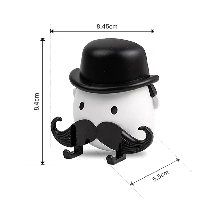 Moustache Shape Plastic Shaver Holder Bathroom Washroom Wall Sucker Storage Rack Razor Beard Shaver Organizer Suction Cup Hook