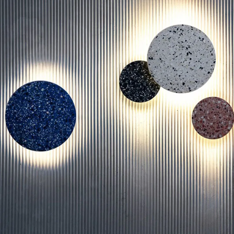 Aisle Light Bedroom Bedside Designer Model Room Wall Light Nordic Simple Modern Creative Personality Terrazzo Wall Light