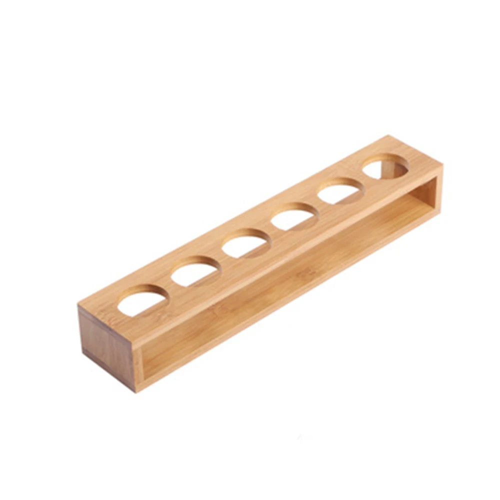 

Прочный бамбуковый держатель для бокалов, простой в использовании, с 6-слотовым дисплеем, многофункциональный лоток для бокалов, бокалы для вина