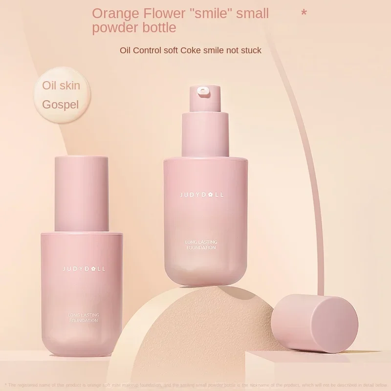 Yy Small Pink Bottle Liquid Foundation Concealer and Moisturizer Oil Control Long-Lasting Natural Flawless