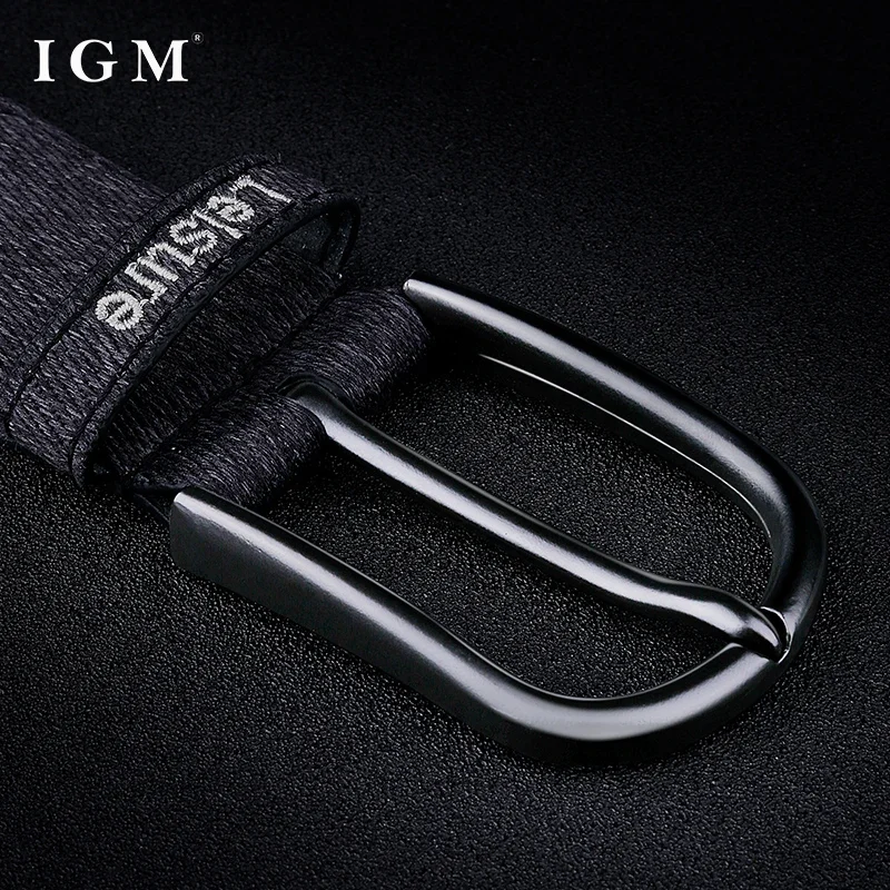 IGM Adjustable Personalized Woven Elastic Belt Men\'s Canvas Belt Student Versatile Jeans Belt