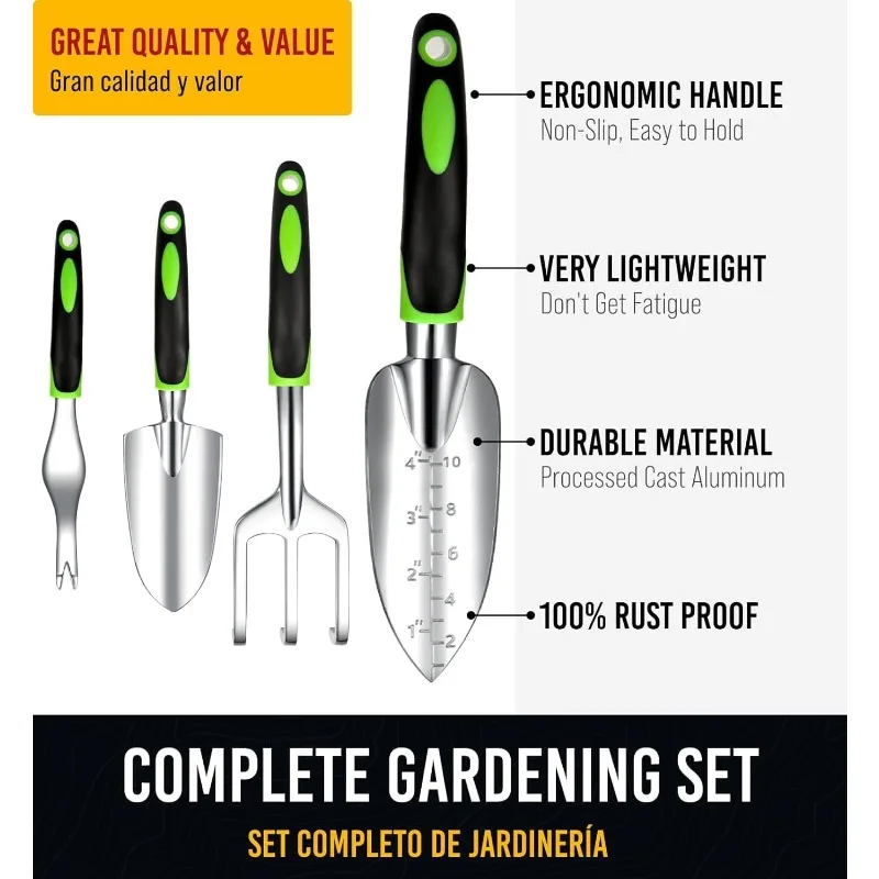 Durable Gardening Supplies - Ergonomic Gardening Hand Tools - Ideal Gardening Gifts for Women