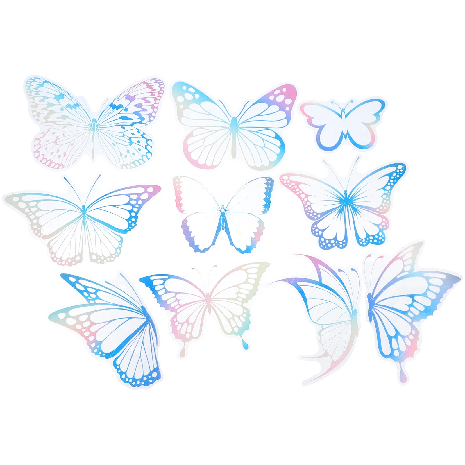 

Butterfly Rainbow Sticker Static Cling Removable Window Decal PVC Lovely Anti Collision Bedroom Living Room Glass Decor